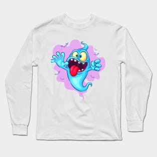 Cute Cartoon Ghost. Long Sleeve T-Shirt